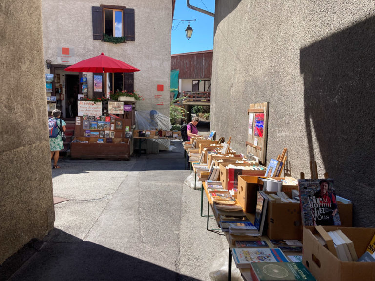 Fête du livre de Saint-Pierre de Clages 2022. © Balades à Vélo, cyclolittérature. Photo: Didier Muehlheim