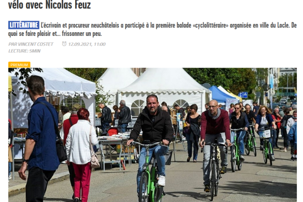 Foire du livre du Locle: on a testé la balade littéraire à vélo avec Nicolas Feuz